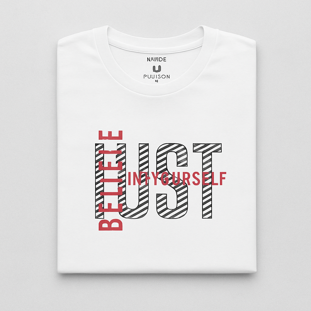 Believe Yourself Printed T-Shirt – Half Sleeve | Teetuff