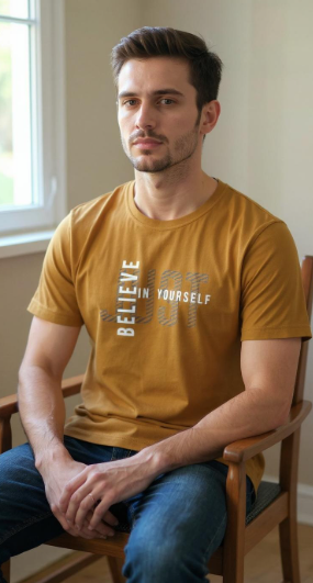Believe Yourself Printed T-Shirt – Half Sleeve | Teetuff
