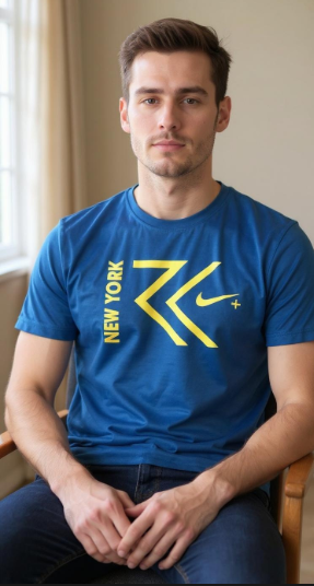 NEW YORK Sport Graphic T-Shirt for Men – Black & Yellow | Dry-Fit Style