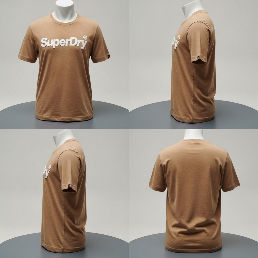Half Sleeve Jersey T-Shirt for Men – White, Mehroon, Brown – Teetuff Slim Fit (M Size)