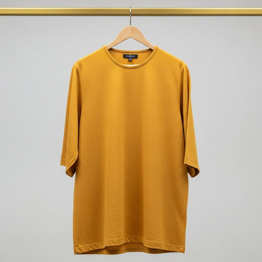 Mustard Full Sleeve Casual Jersey Shirt for Men – Premium Winter Wear